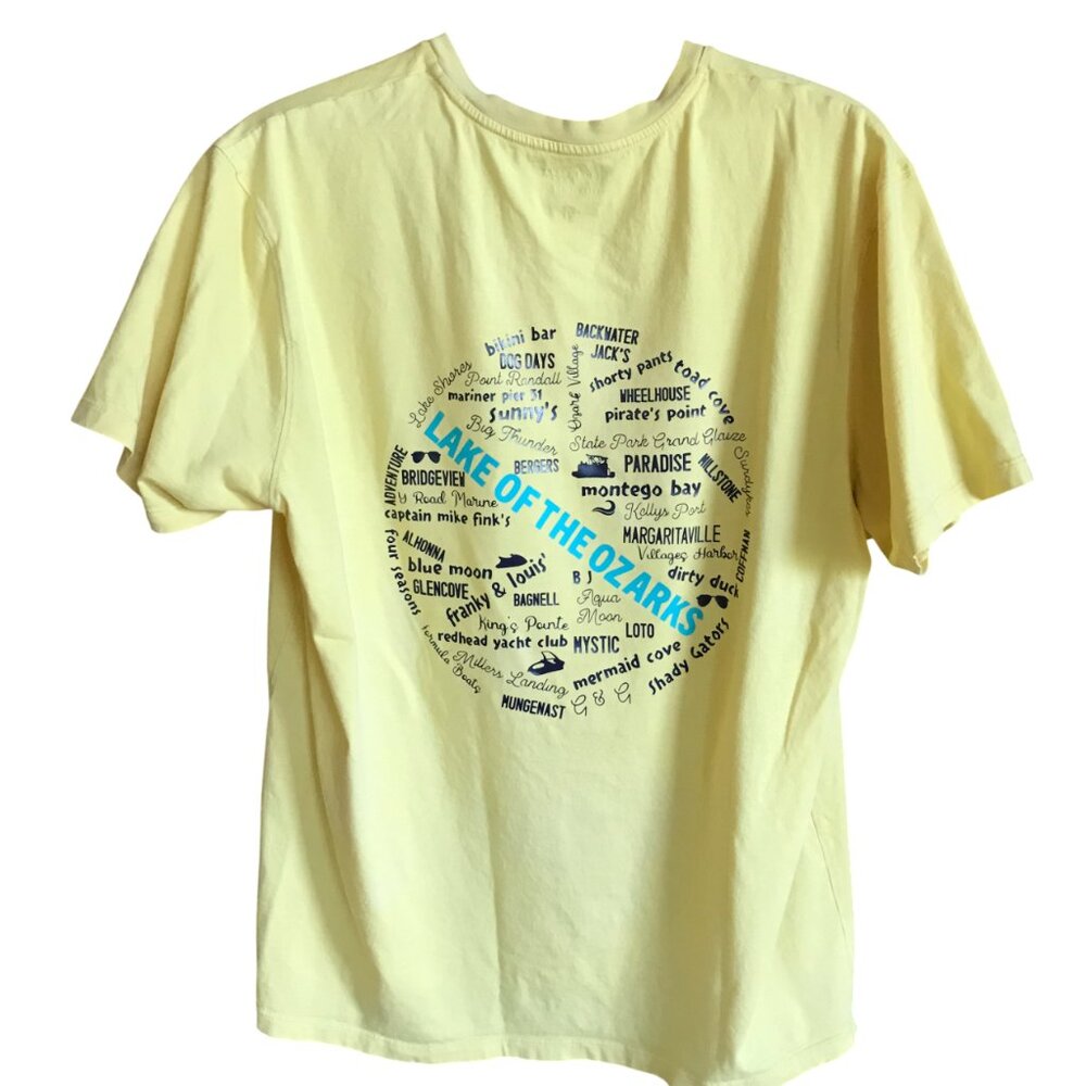 Lake of the Ozarks T-Shirt Landmarks Marinas Graphics Upcycled Size Large